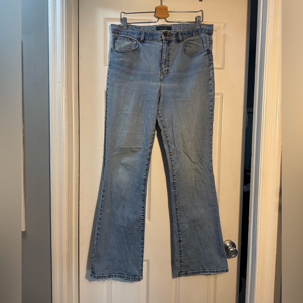 Lauren Ralph Lauren Jeans 14 High Rise Light Wash Bootcut Y2K Denim